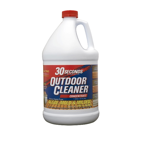 30 Seconds 1G30S Outdoor Cleaner, 1 gal, Bottle, Liquid, Bleach, Light Yellow - 1