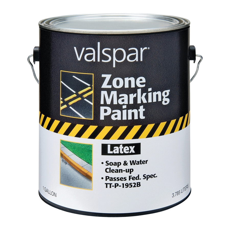 Valspar 024.0000136.007 Field and Zone Marking Paint, Flat, Yellow, 1 gal, Pail - 1