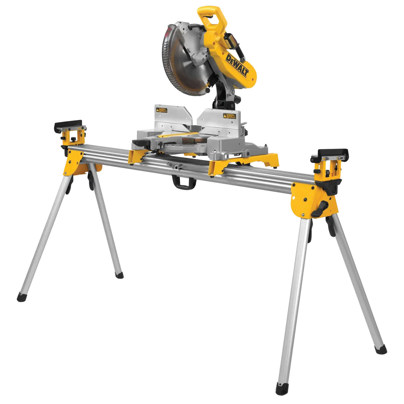 DEWALT DWX723 Miter Saw Stand, 500 lb, 151 in W Stand, 32 in H Stand, Aluminum, Black/Yellow - 2