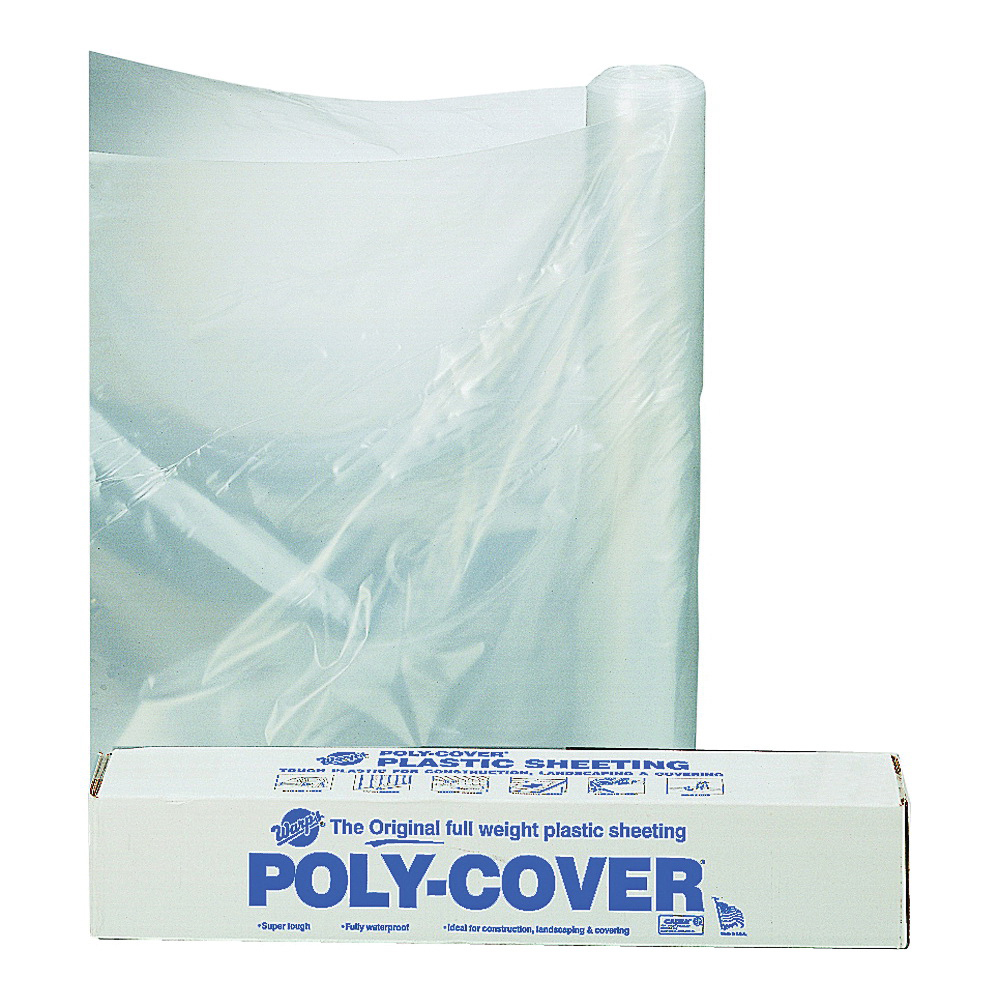 6X20-C Poly Film, 100 ft L, 20 ft W, Clear