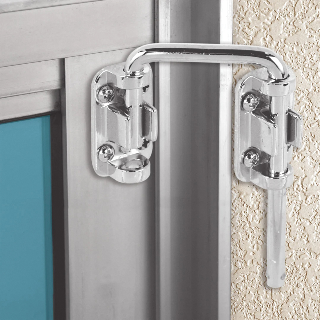 Prime-Line U 9847 Sliding Door Loop Lock, 2-1/8 in, Steel, Nickel-Plated - 4