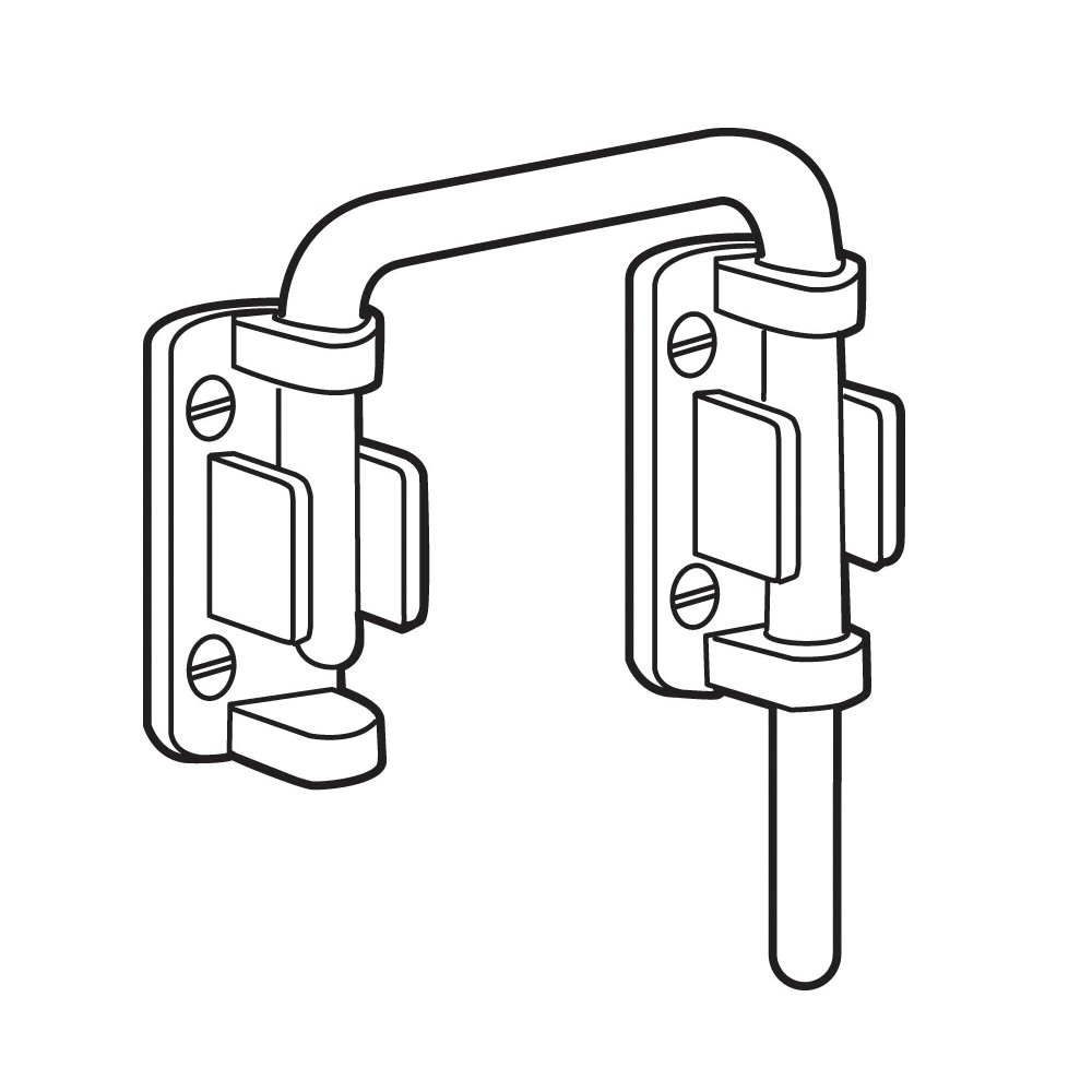 Prime-Line U 9847 Sliding Door Loop Lock, 2-1/8 in, Steel, Nickel-Plated - 5