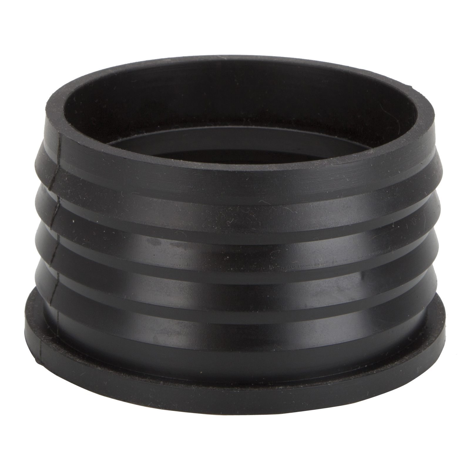 33U-305 Hub Donut, 3 x 3 in, Rubber/Stainless Steel, Black