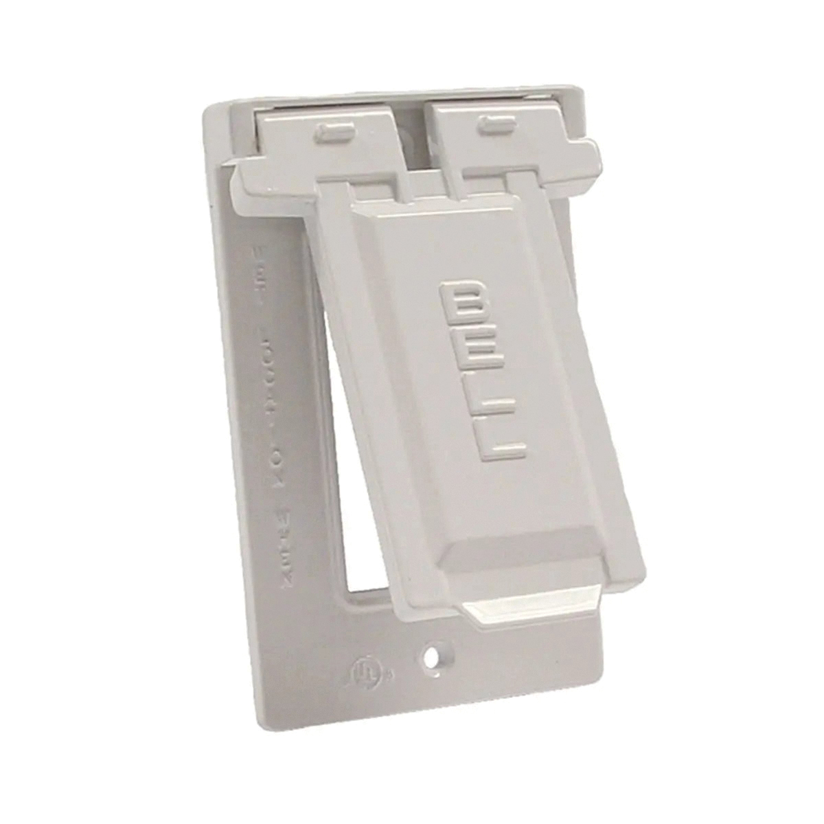 5103-1 Cover, 4-9/16 in L, 2-13/16 in W, 1-Gang, Aluminum, White, Powder-Coated