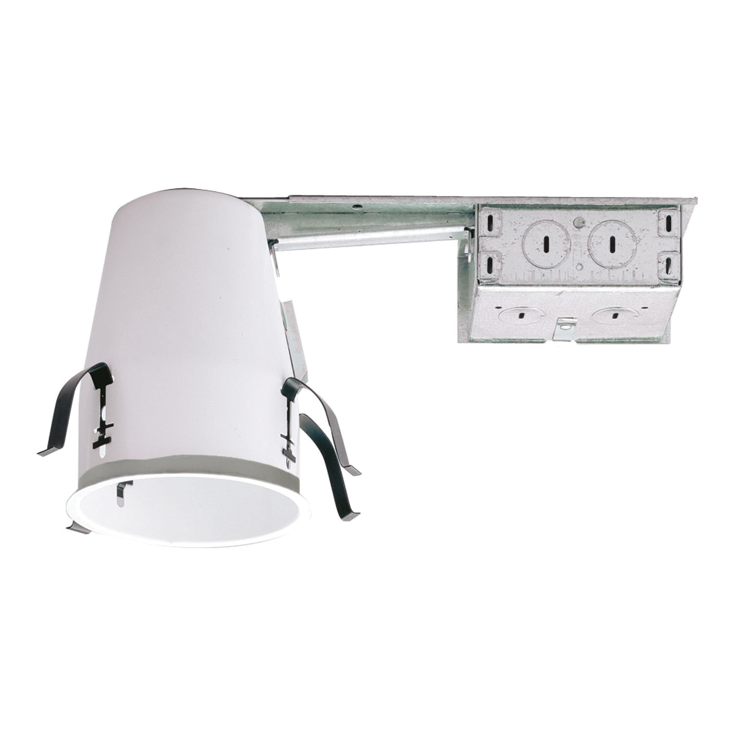 H99RTAT Recessed Housing, 4 in Dia Recessed Can, Steel, White