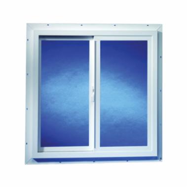 2020 Insulated Low-E 366 Glass 1x1 White Utility Slider Window, Vinyl