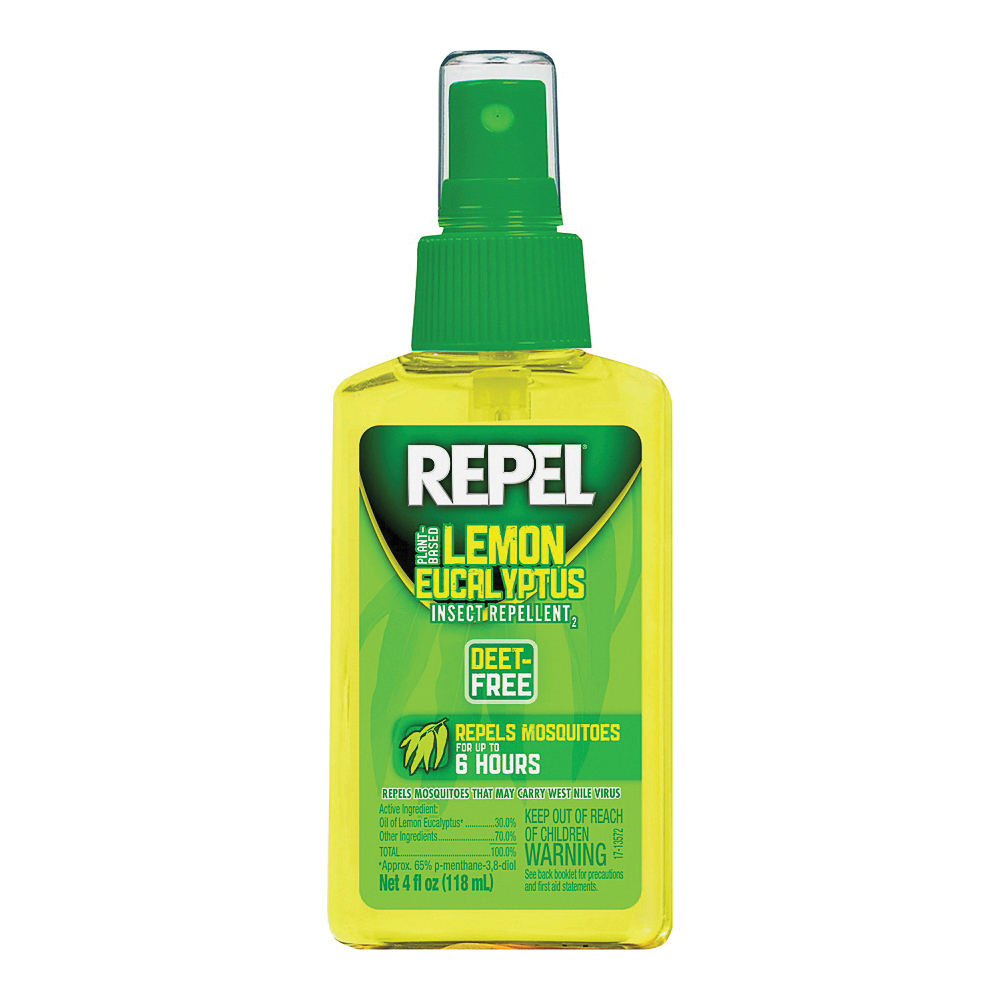 HG-94109 Insect Repellent, 4 fl-oz Bottle, Liquid, Yellow, Lemon Eucalyptus