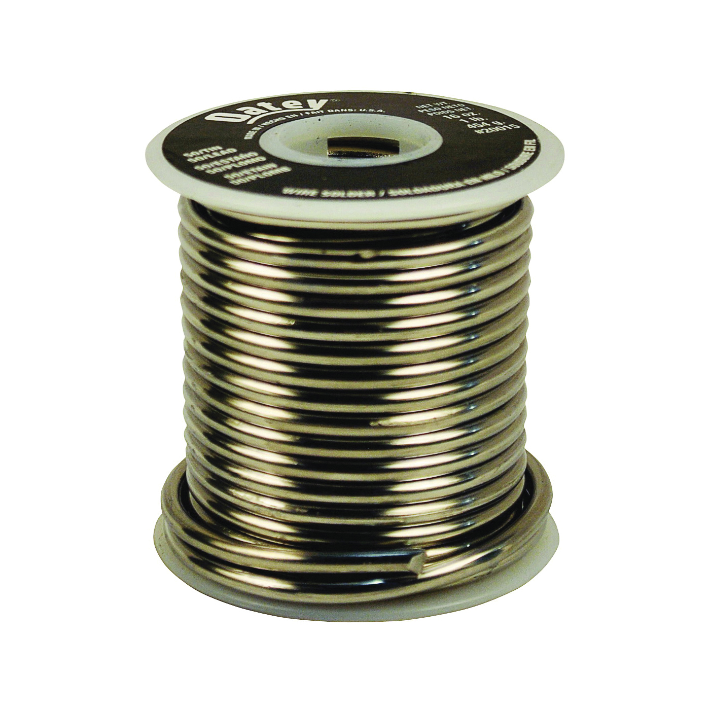 20015 Wire Solder, 1 lb, Solid, Silver, 361 to 421 deg F Melting Point