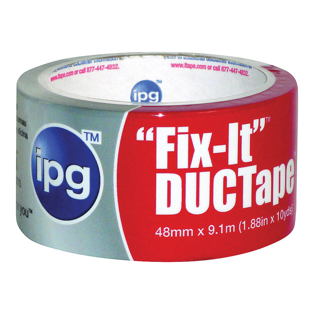 6910 Duct Tape, 10 yd L, 1.88 in W, Poly-Coated Cloth Backing, Silver