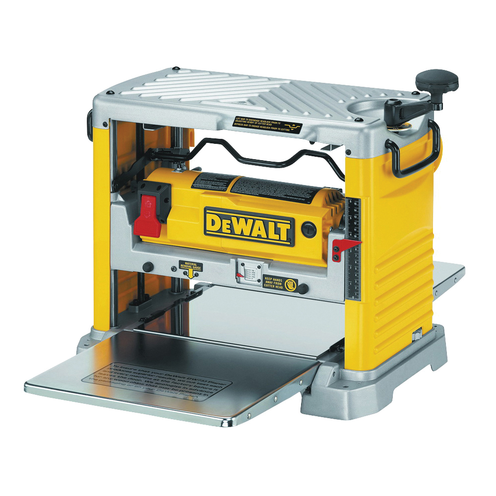 DW734 Thickness Planer with Three Knife Cutter-Head, 15 A, 1 hp, 12-1/2 in W Planning, 1/8 in D Planning