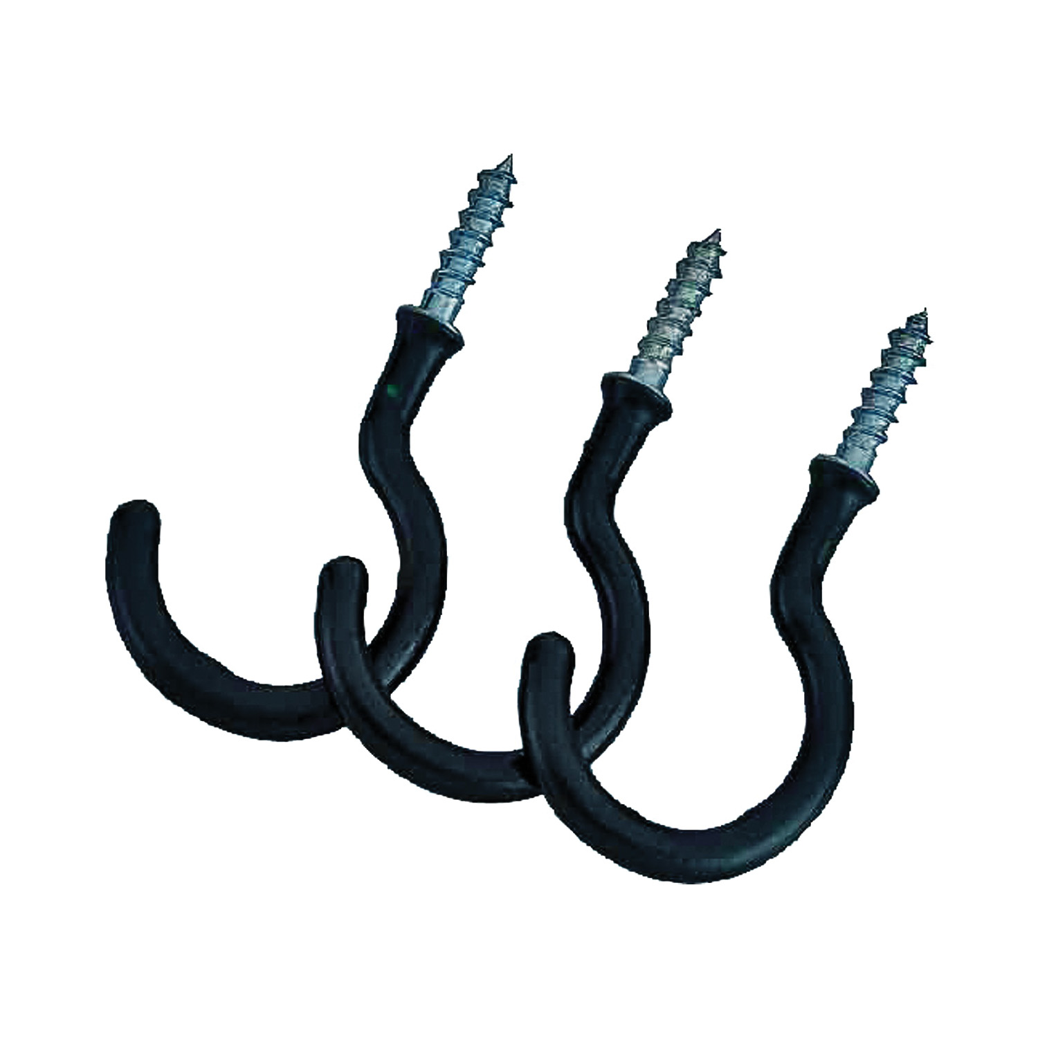 GB0253L Storage Hook, 1.42 in L, 2-1/2 in H, Steel, Black, Zinc-Plated, Wall