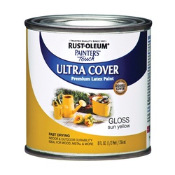 1945730 Interior Paint, Gloss, Sun Yellow, 0.5 pt, Can, Resists: Chip, Fade, Water Base