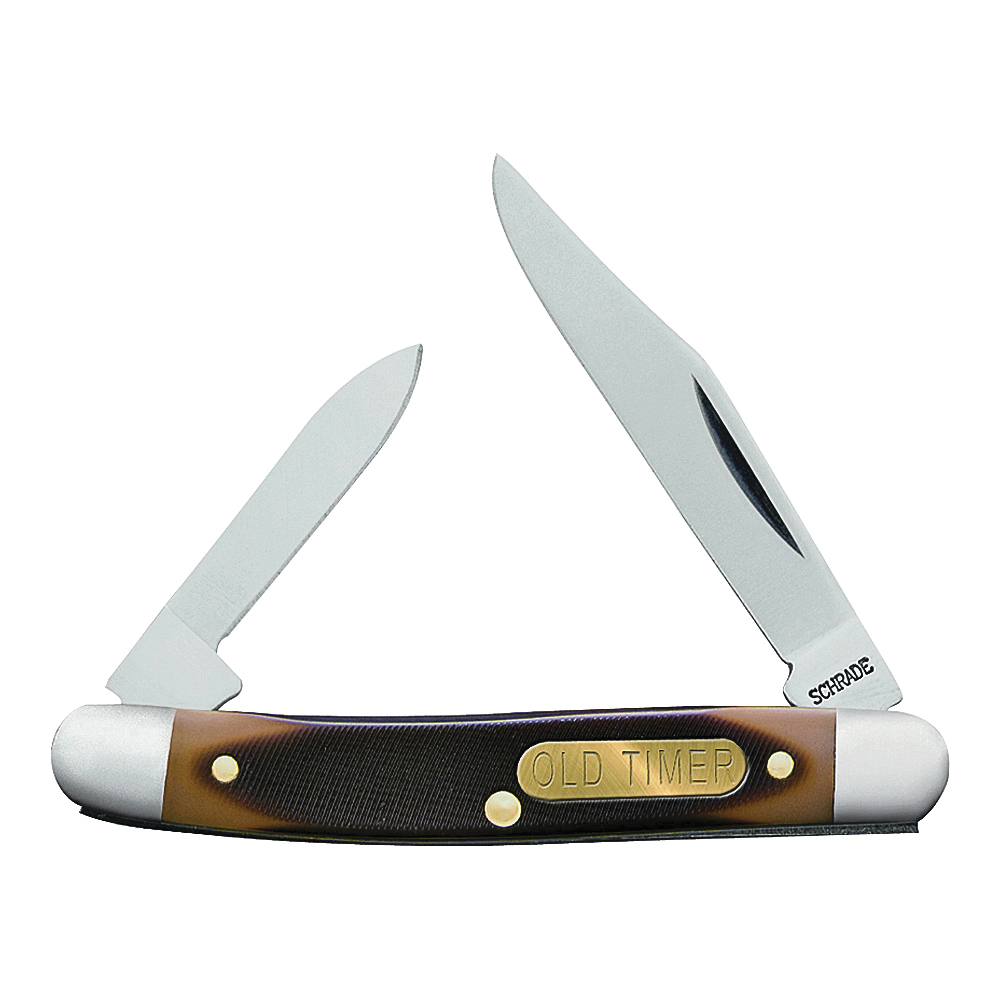 104OT Folding Pocket Knife, 2 in L Blade, Stainless Steel Blade, 2-Blade, Foldable Handle