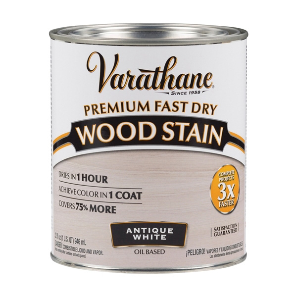 297424 Wood Stain, Translucent, Antique White, Liquid, 1 qt, Can