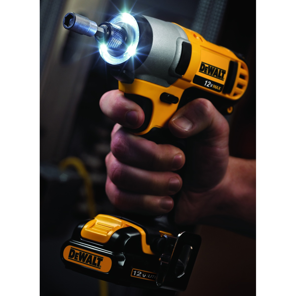 DEWALT DCF815S2 Impact Driver Kit, Battery Included, 12 V, 1.3 Ah, 1/4 in Drive, Hex Drive, 3400 ipm, 2450 rpm Speed