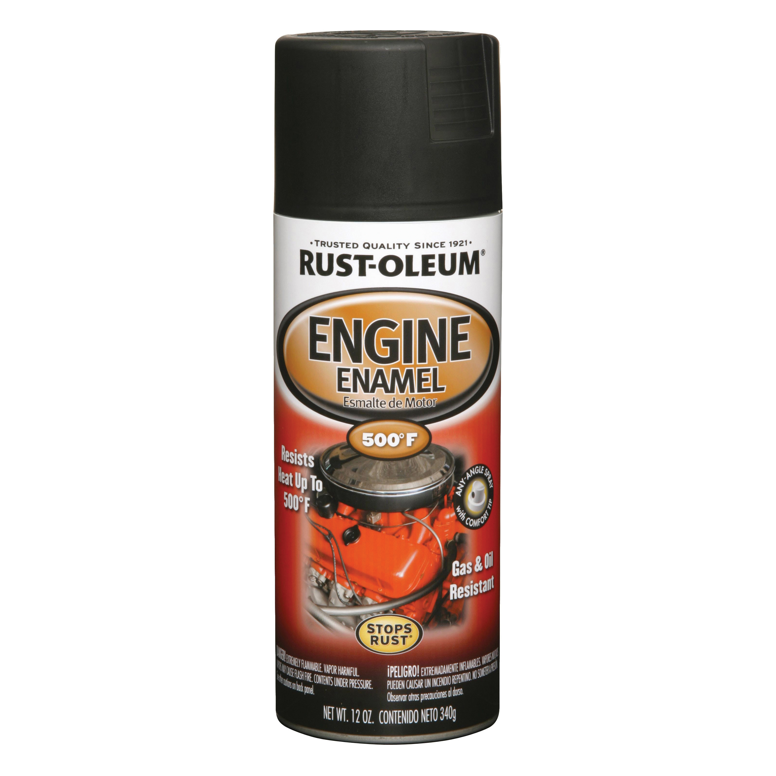 RUST-OLEUM AUTOMOTIVE 248936 Engine Spray Paint, Black, 12 oz, Can - 1