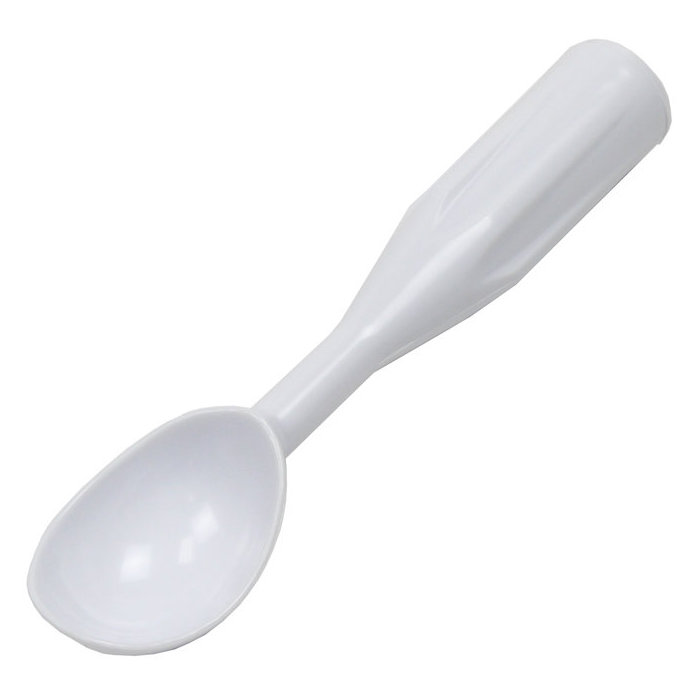 20746 Ice Cream Scoop, 7-1/2 in L, Plastic, White