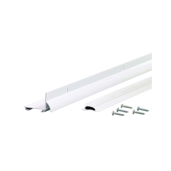 06395 Door Bottom with Drip Cap, 36 in L, 1-3/8 in W, 1-3/32 in H, Aluminum