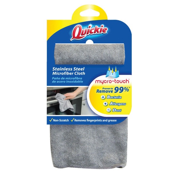 Quickie 471-3/72 Cleaning Cloth, Microfiber, 15 in L, 13 in W