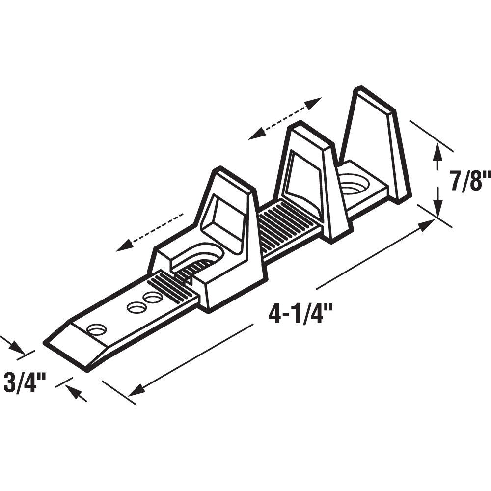 Prime-Line N 6564 Door Guide, Nylon, White, Floor Mounting - 2