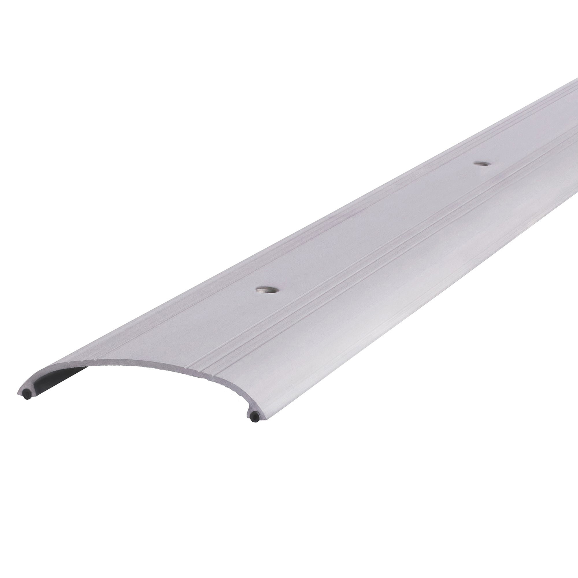 11205 Dome Top Threshold, 36 in L, 3-1/2 in W, Low Profile, Aluminum, Silver, Yes