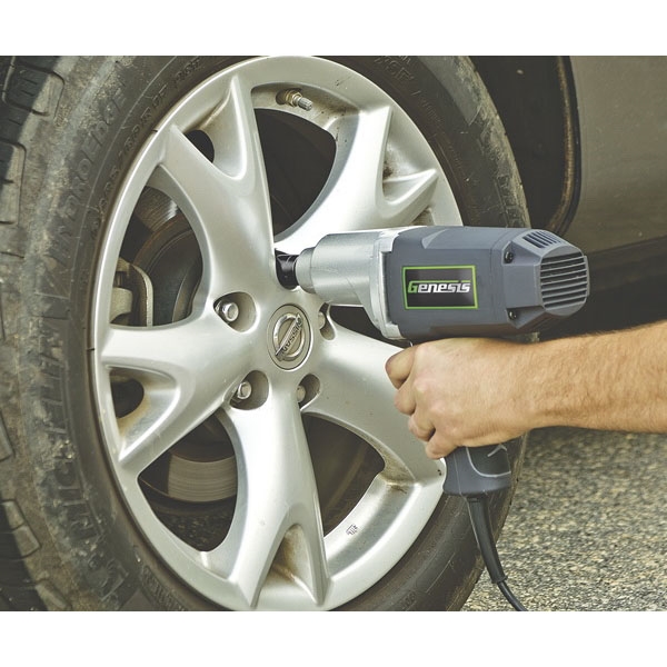 Genesis GIW3075K Impact Wrench Kit, 7.5 A, 1/2 in Drive, Square Drive, 0 to 2700 ipm, 0 to 2100 rpm Speed - 3
