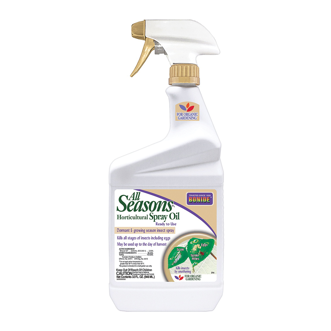 Bonide All Seasons 214 Horticultural Spray Oil, Liquid, Spray Application, 1 qt