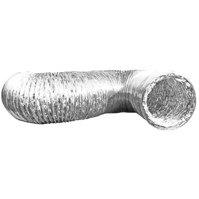 010793 Flexible Dryer Transition Duct, 8 ft L, Aluminum/Polyester, Silver, Silver