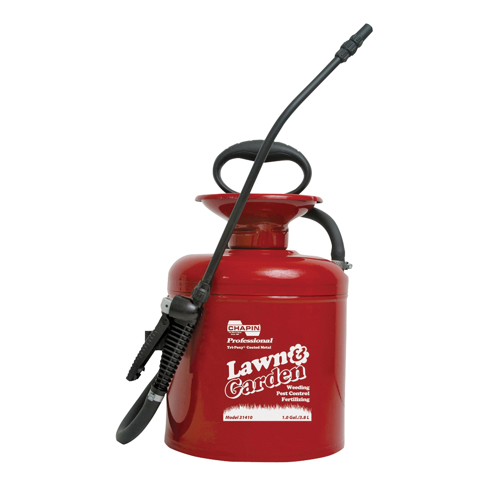 31410 Compression Sprayer, 1 gal Tank, Steel Tank, 42 in L Hose, Red