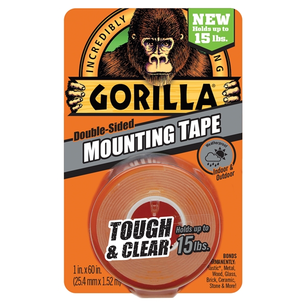 6065003 Mounting Tape, 60 in L, 1 in W, Clear