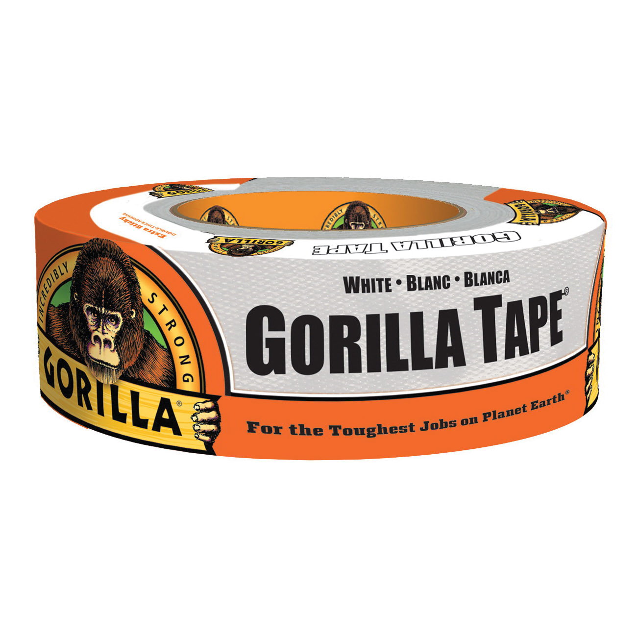 6010002 Duct Tape, 10 yd L, 1.88 in W, Polyethylene-Coated Cloth Backing, White