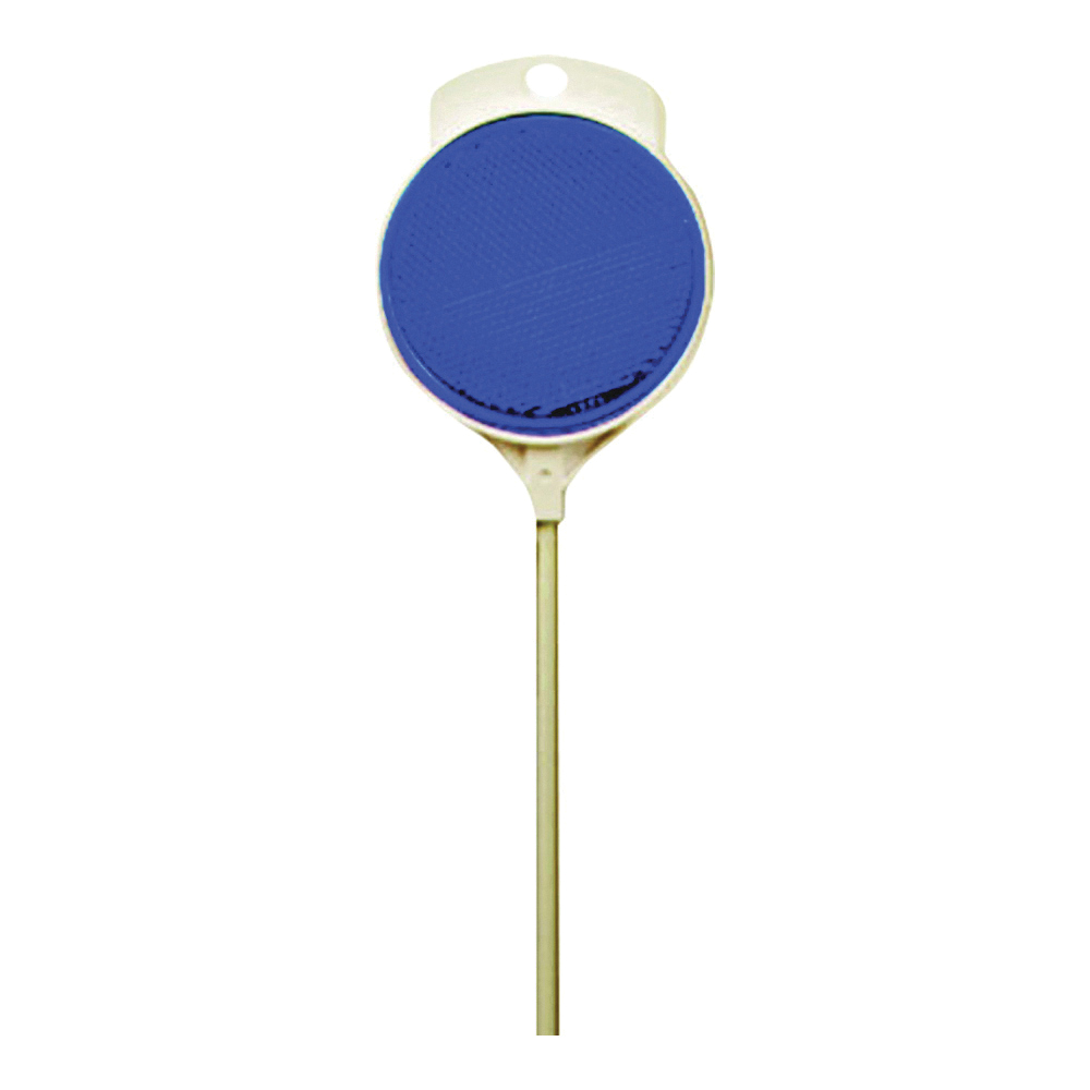DM300B48 Driveway Marker, 48 in L Post, Fiberglass Post, 3-1/4 in W Reflector, Blue Reflector