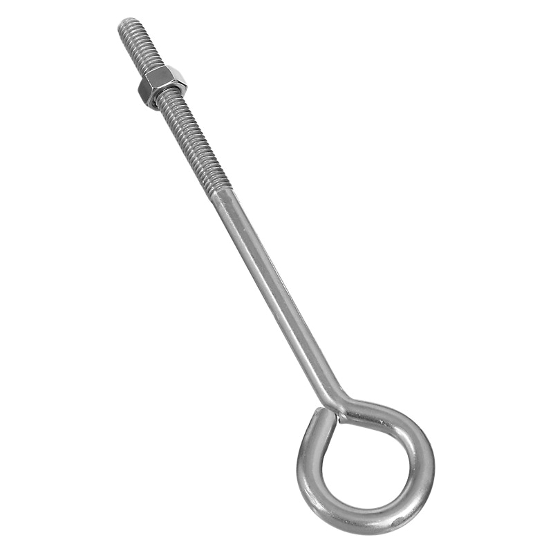 N221-671 Eye Bolt, 3/8-16 Thread, Coarse Thread, 3 in L Thread, 1 in ID Dia Eye, 6.35 in L Shank