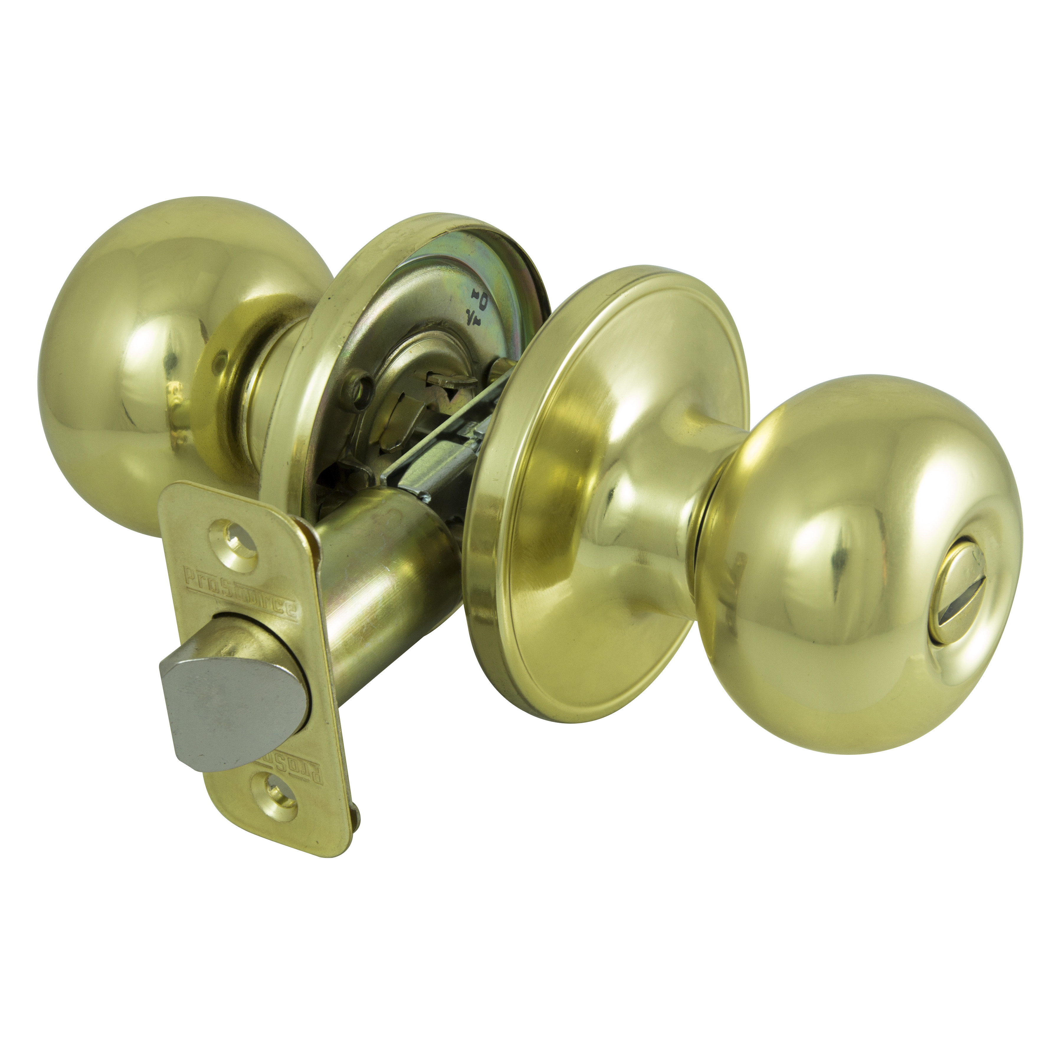 Privacy Lockset, Ball Design, Brass