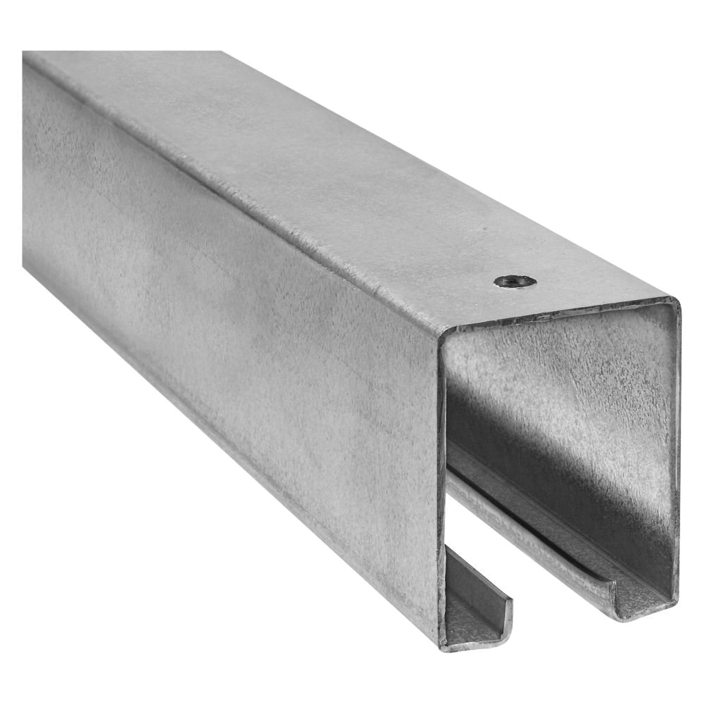 N105-213 Box Rail, Steel, Galvanized, 1-57/64 in W, 2-13/32 in H, 10 ft L