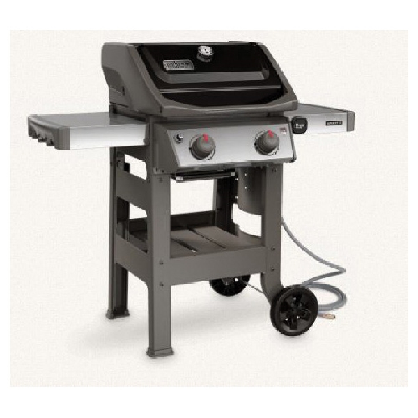 Weber Spirit II E-210 48010001 Gas Grill, 26,500 Btu/hr BTU, Natural Gas, 2 -Burner, Stainless Steel Body, Black