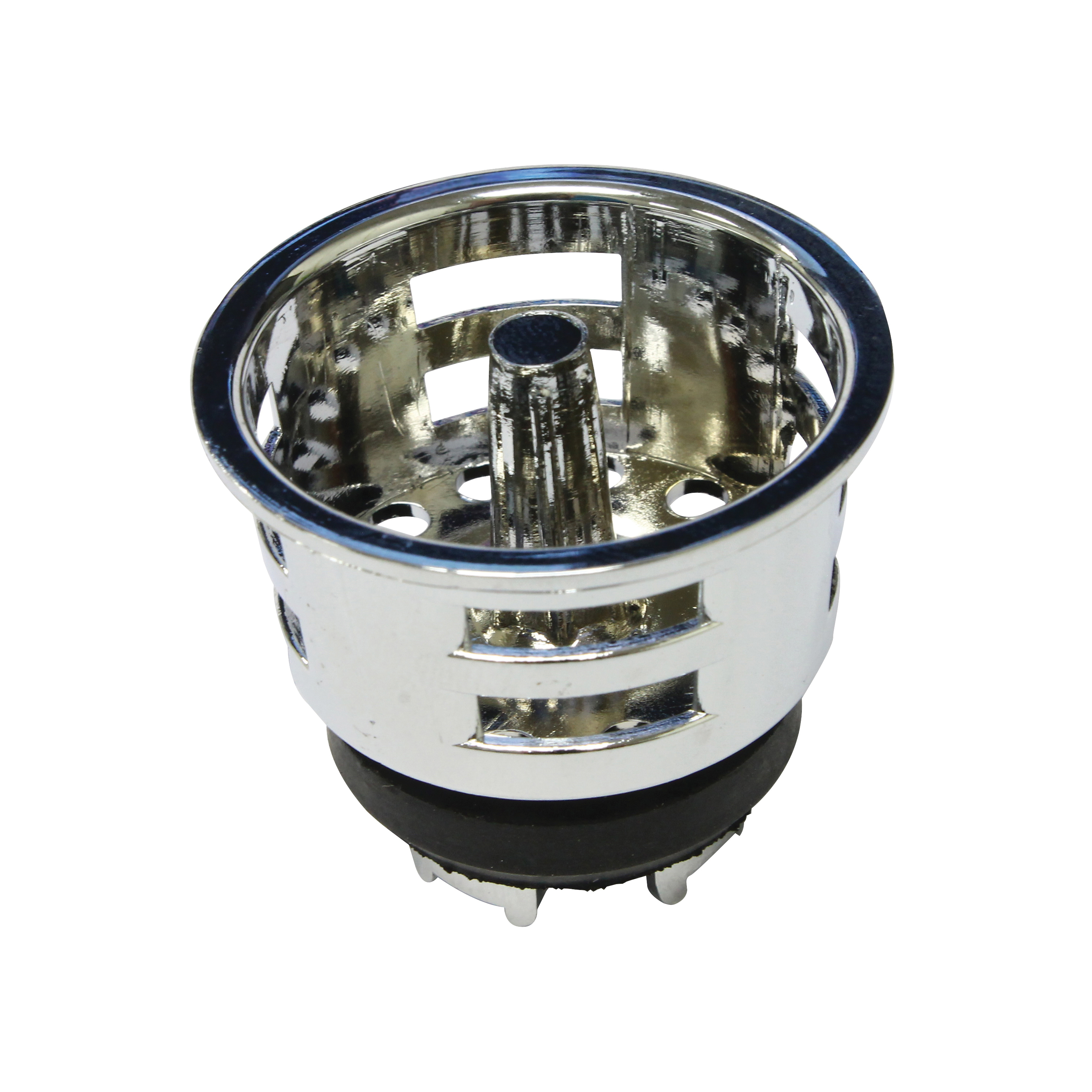 PP820-29 Basket Strainer, 1-11/16 in Dia, Plastic, Chrome-Plated, For: Junior Duo Sink