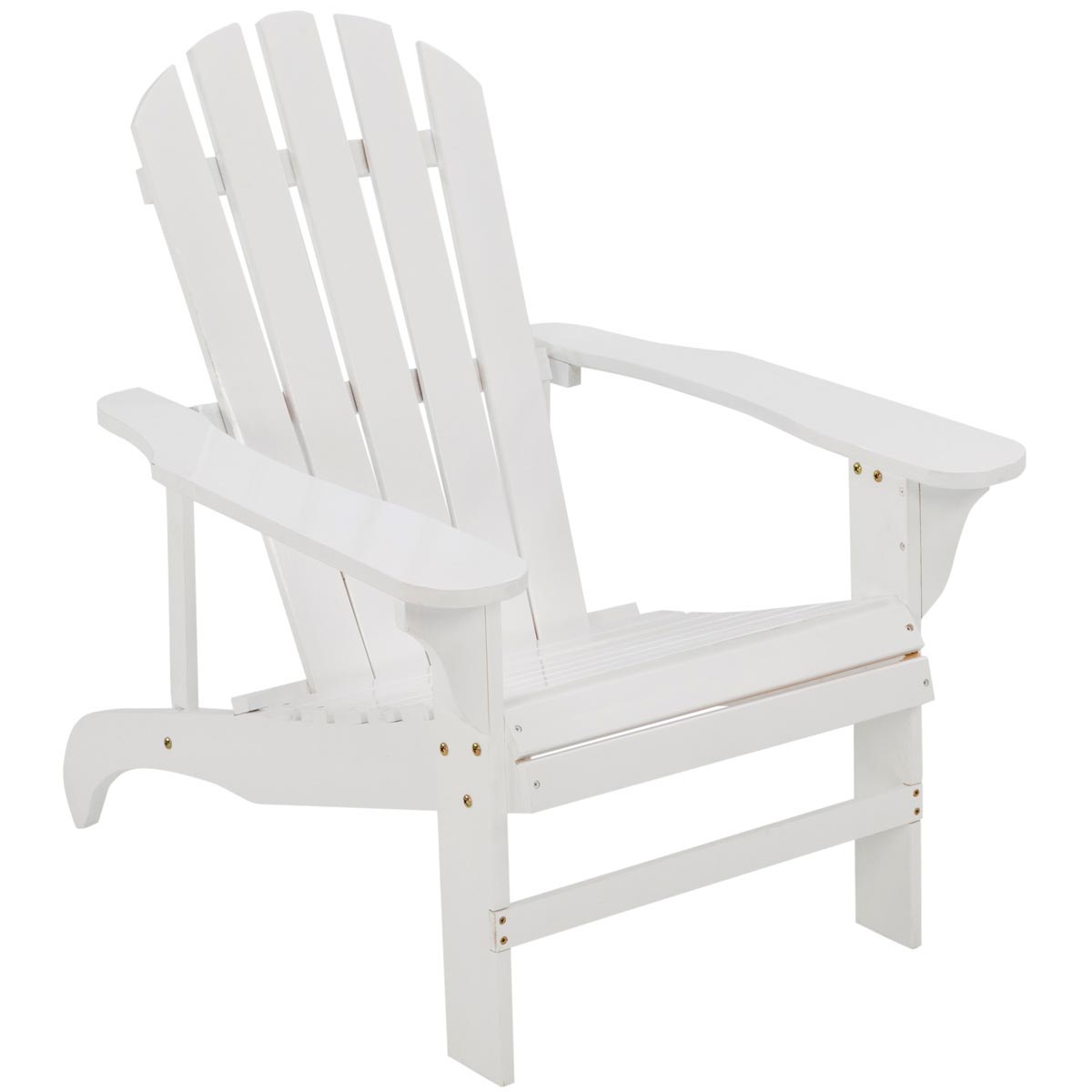 JN 16W Adirondack Chair, 5-1/4 in W, 20-1/2 in D, 36-3/4 in H, Cypress Seat, Cypress Frame, White