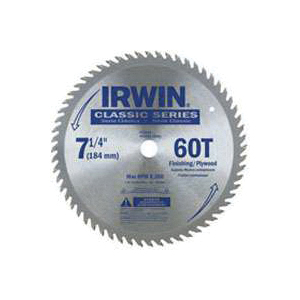 15530ZR Circular Saw Blade, Wood, 7-1/4 in Dia, 5/8 in Arbor, 60-Teeth, Carbide Cutting Edge