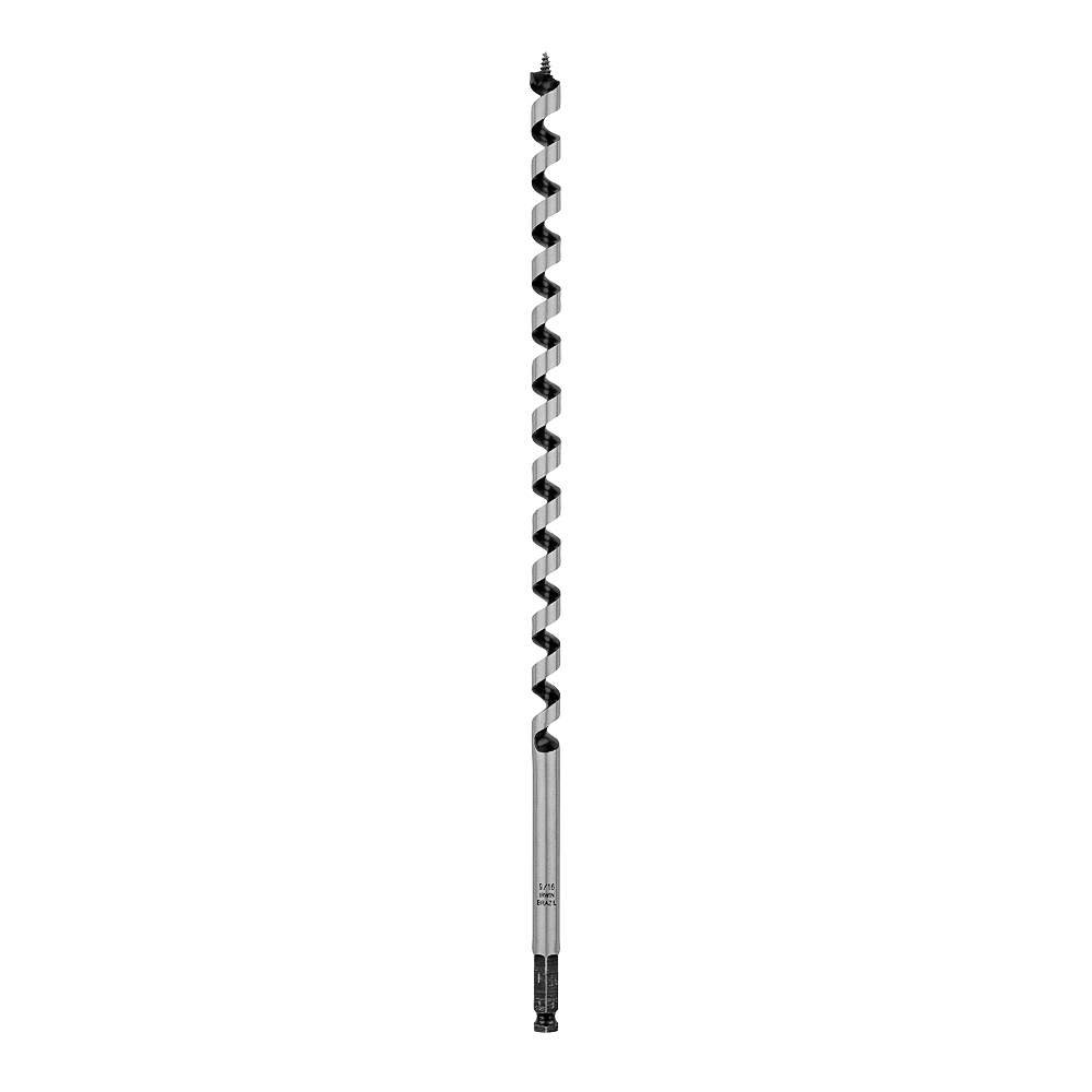 WeldTec 3043006 Auger Drill Bit, 9/16 in Dia, 17 in OAL, Twist Flute, 1-Flute, 7/16 in Dia Shank