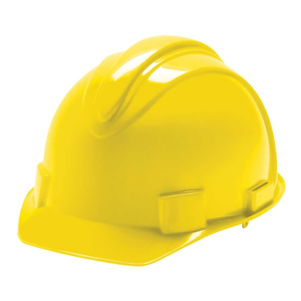 3013370 Hard Hat, 11 x 9-1/2 x 8-1/2 in, 4-Point Suspension, HDPE Shell, Yellow, Class: C, E, G