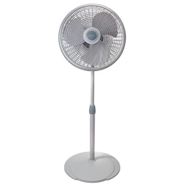 Lasko 2526 Adjustable Pedestal Fan, 120 V, 90 deg Sweep, 16 in Dia Blade, Plastic Housing Material, White - 1