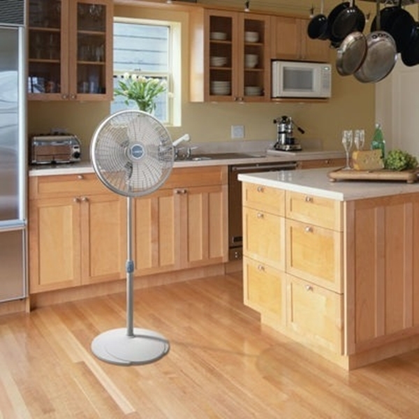 Lasko 2526 Adjustable Pedestal Fan, 120 V, 90 deg Sweep, 16 in Dia Blade, Plastic Housing Material, White - 4
