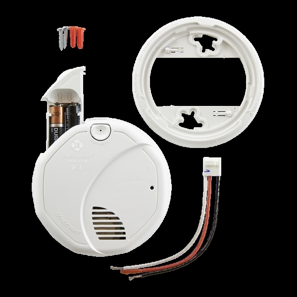 First Alert 3120B Smoke Alarm, 120 V, Ionization, Photoelectric Sensor, 85 dB, White - 5