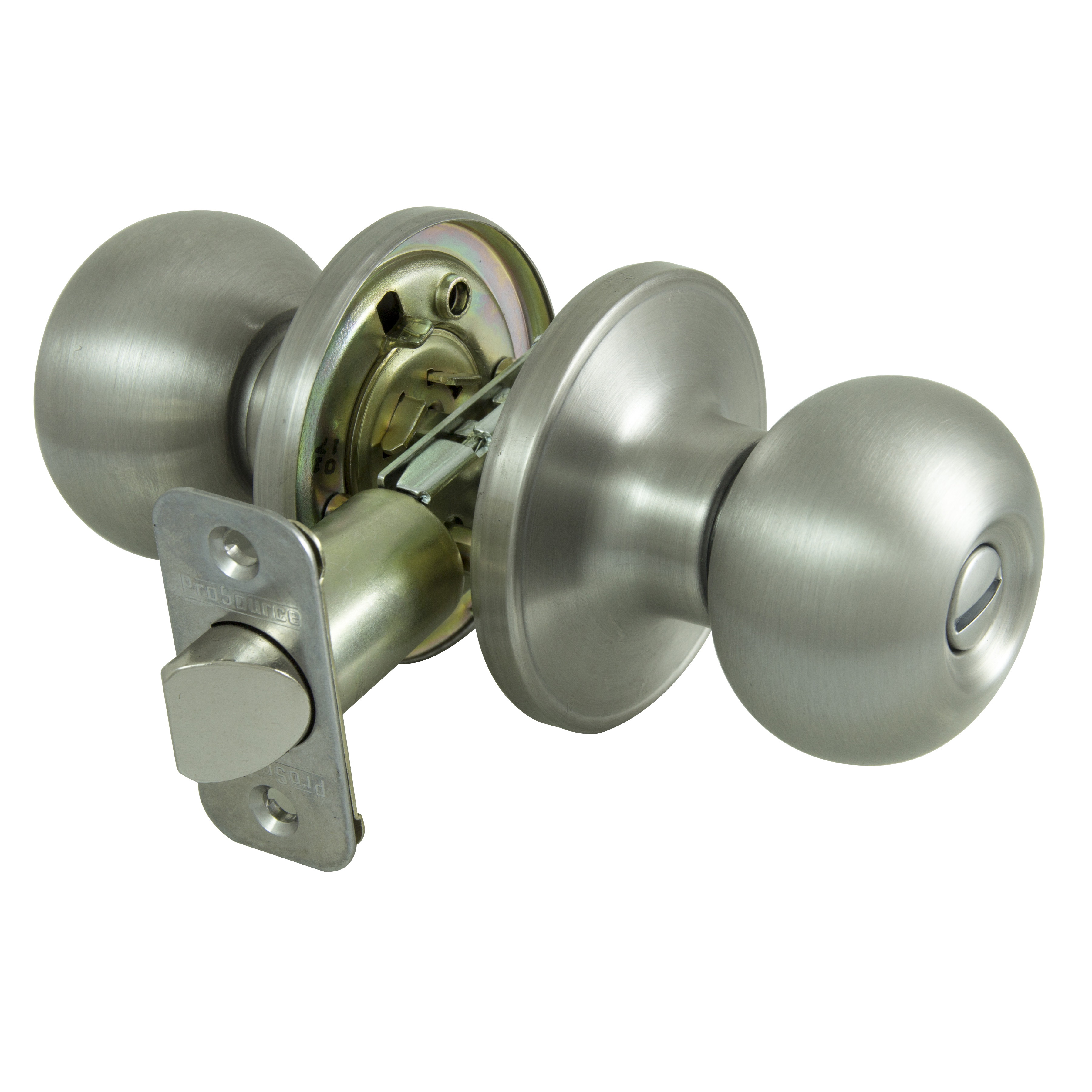 T9610BRA4V Privacy Lockset, Ball Design, Stainless Steel