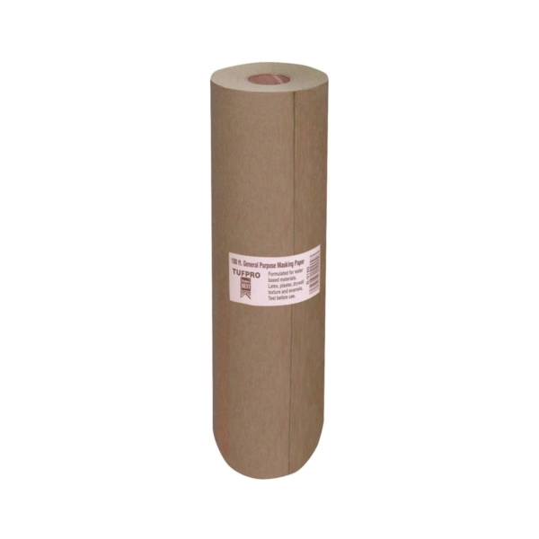 12909 Masking Paper, 180 ft L, 9 in W, Brown