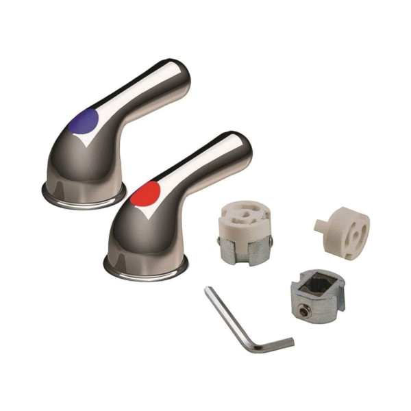 80022 Ergonomic Faucet Lever Handle, Zinc, Chrome-Plated