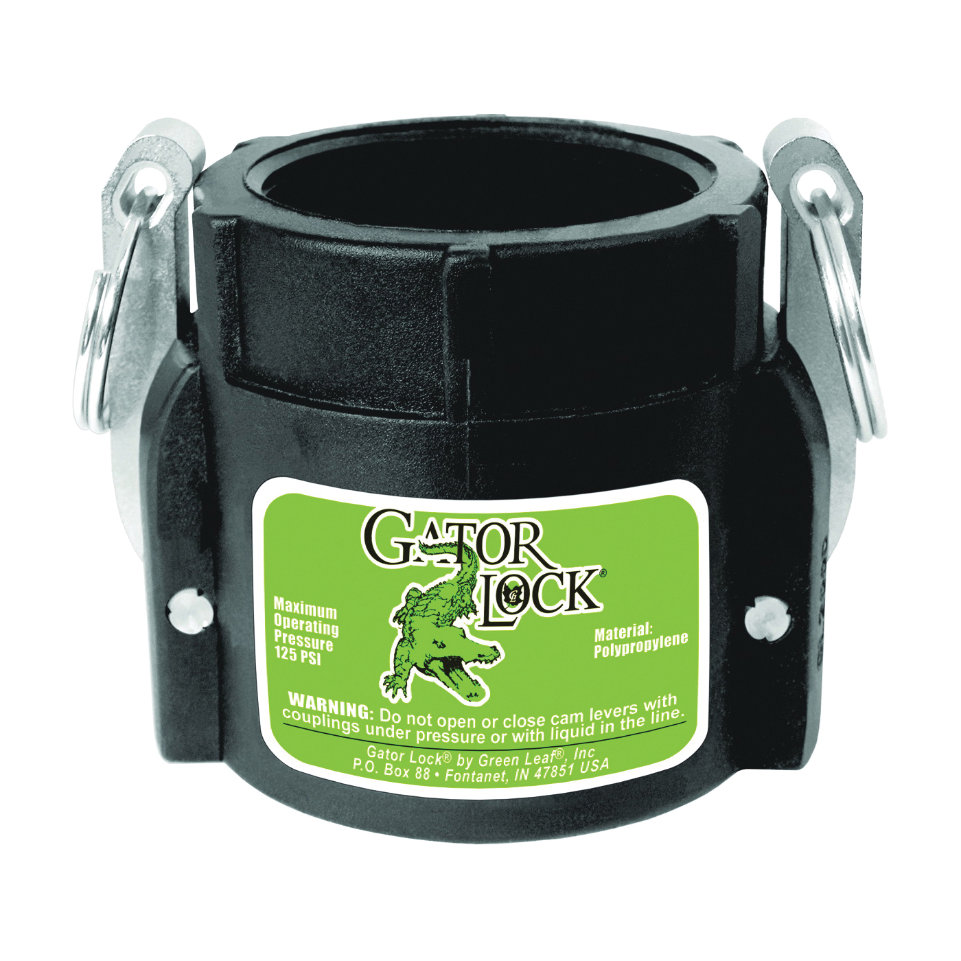D Series 150D/GLP150DNL Cam Lever Coupling, 1-1/2 in, Female x FNPT, Glass Filled Polypropylene