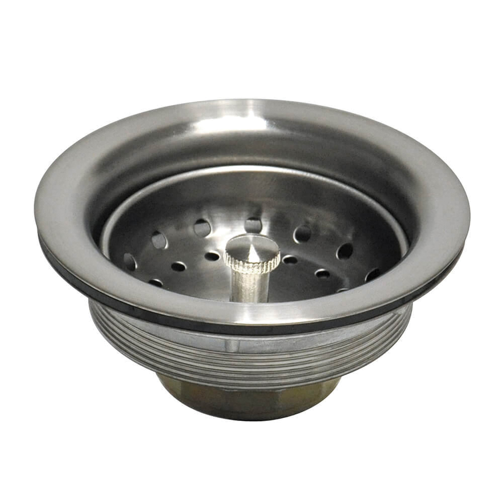 89302 Basket Strainer Assembly, 3-1/2 in Dia, Brass, Brushed Nickel