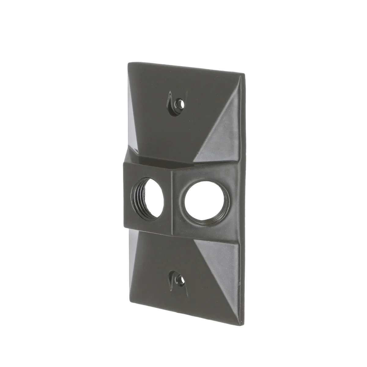 Hubbell 5189-2 Cluster Cover, 4-19/32 in L, 2-27/32 in W, Rectangular, Zinc (Metal), Bronze, Powder-Coated